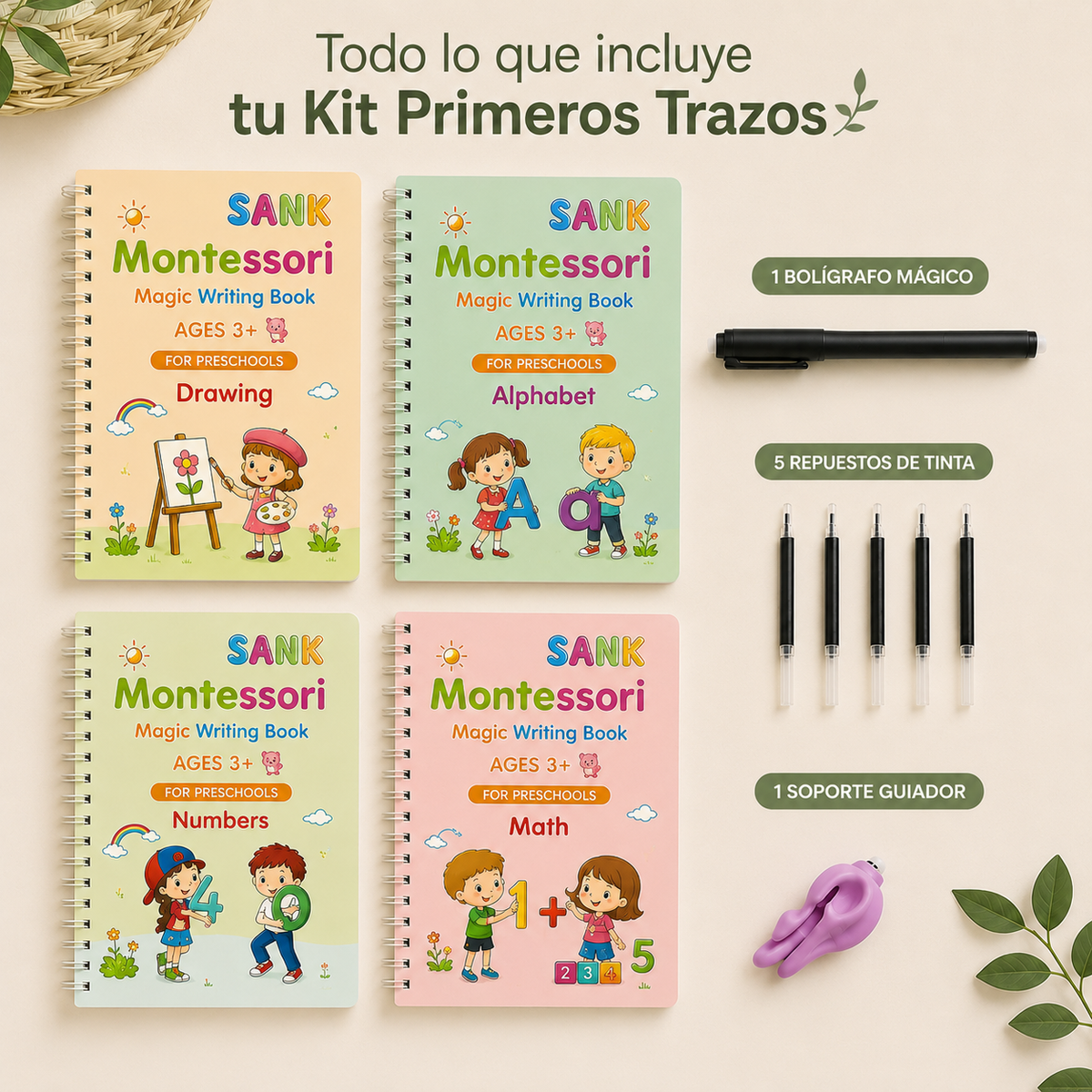 Kit Primeros Trazos - Libros Mágicos de Caligrafía
