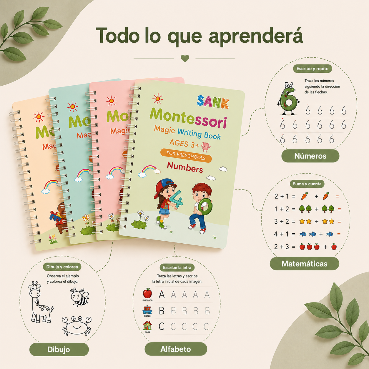 Kit Primeros Trazos - Libros Mágicos de Caligrafía